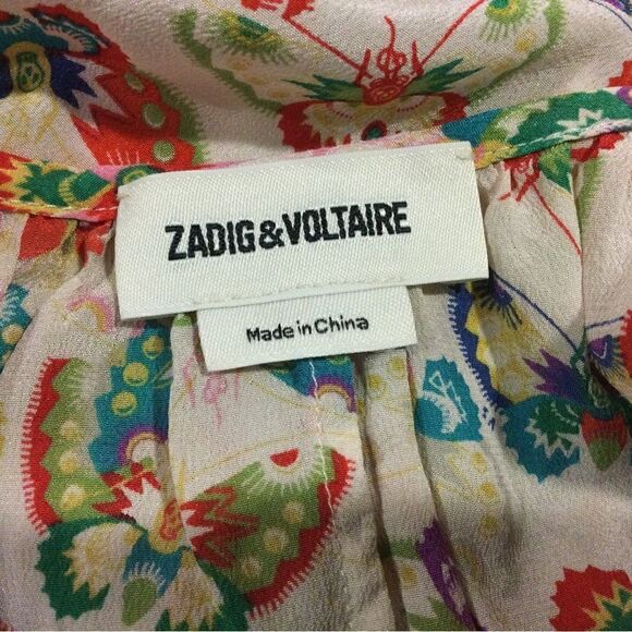 ZADIG & VOLTAIRE  Reens Butterfly Print Mini Dress - Picture 6 of 7